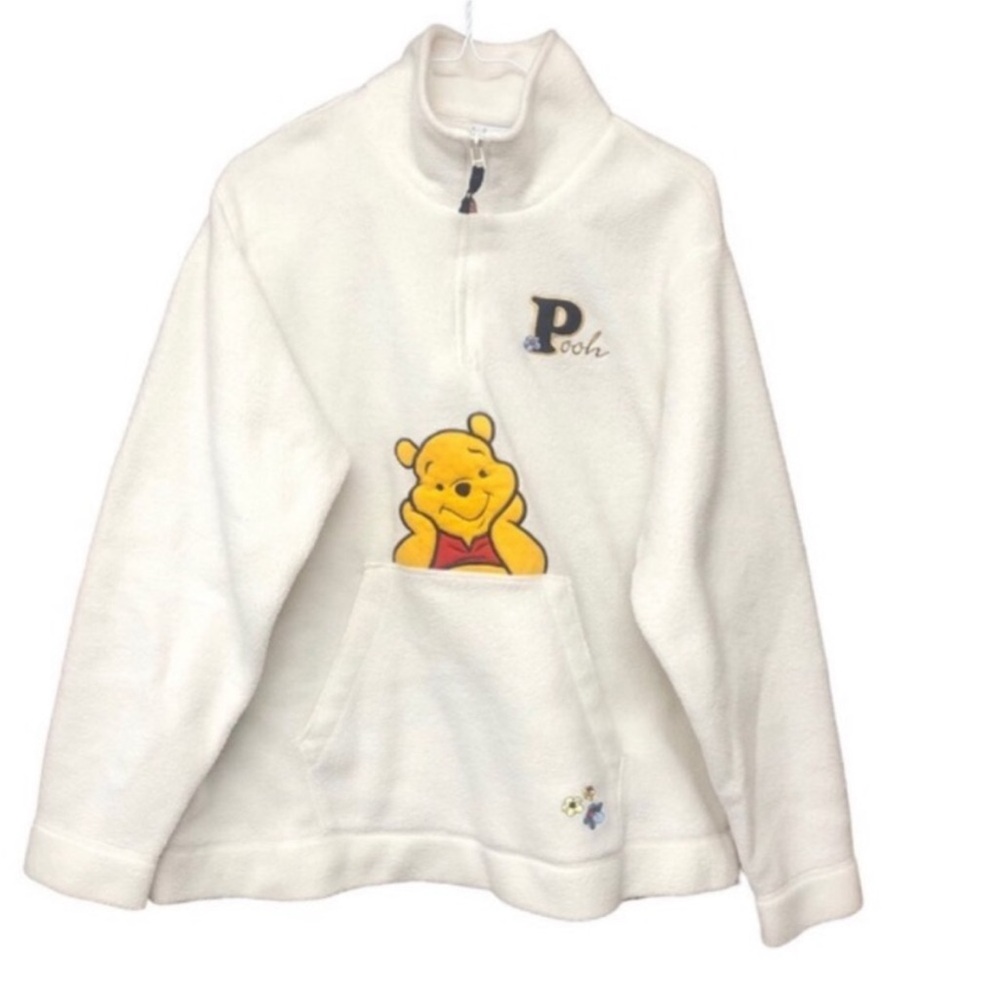 VINTAGE DISNEY WINNIE The POOH Kangaroo Pocket SWEATER Size LARGE